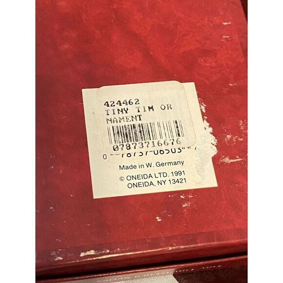 Vintage Tiny Tim 1991 A Christmas Carol Collectible Crystal Ornament By Oneida - Picture 5 of 6